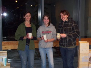 CSU Pottery Guild members with their cups. . . 